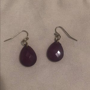 Purple Teardrop Earrings